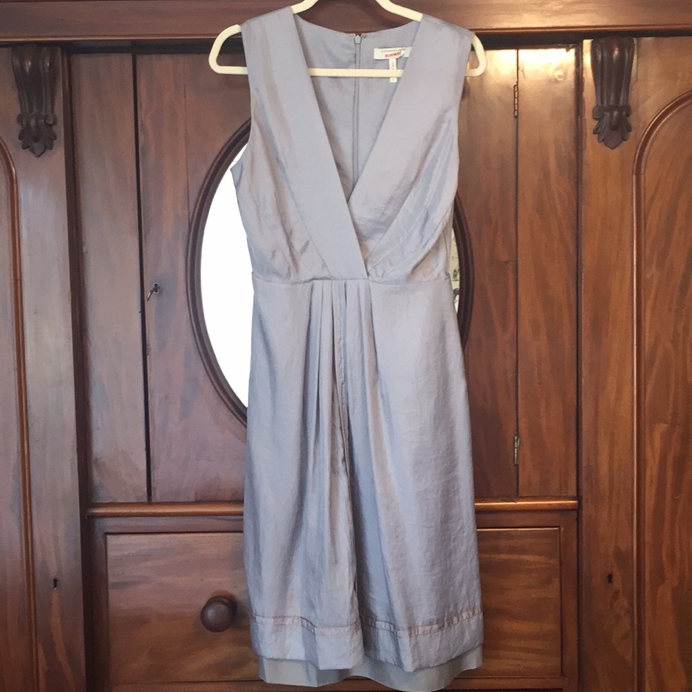 BCBG Runway - Gray Flared Midi Dress - Picture 3 of 7